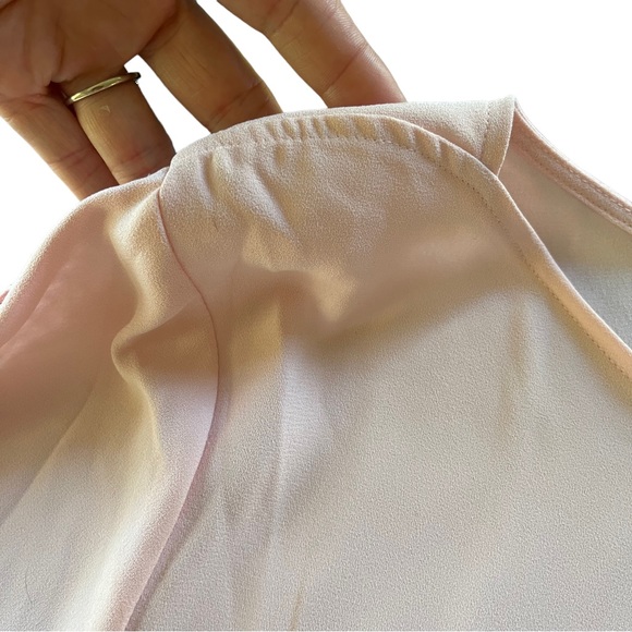 NWT Talbots Womens Pale Pink Blouse Top Cutouts Long Sleeved Zip Side size 3X - Picture 8 of 12